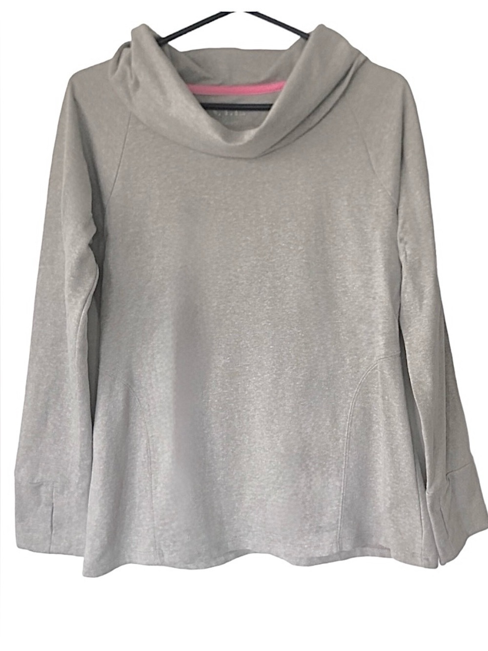 New York Laundry Light Grey Cowl Neck Long Sweatshirt Woman's Size M